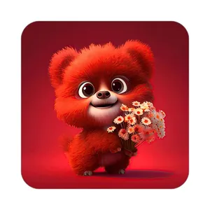 زیر لیوانی کاکتی طرح حیوانات کارتونی مدل mp28391