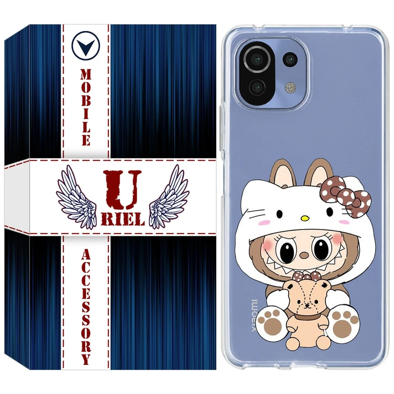 کاور یوریل قاب مدل Clear کد 124 طرح لبوبو Labubu مناسب برای گوشی موبایل شیائومی Mi 11 Lite / 11 Lite 5G NE