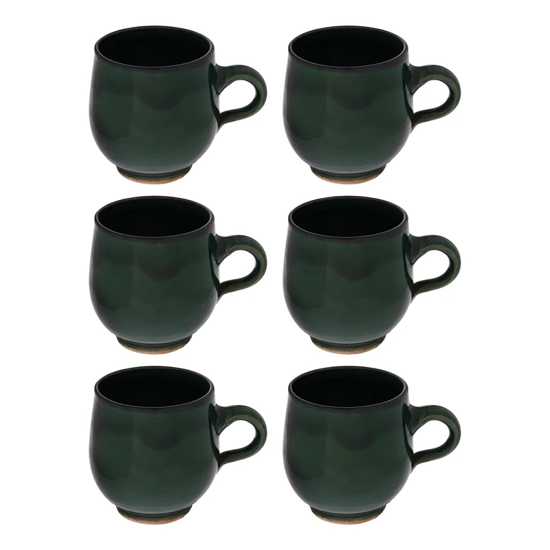 لیوان سفالی مدل سنتی بسته 6 عددی 