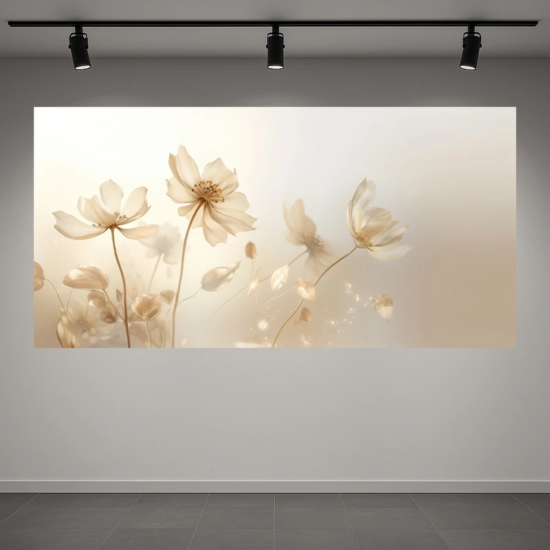 تابلو بوم طرح مخمل شکوفه رویایی مدل نور ملایم کد AR3059852