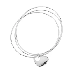 دستبند نقره زنانه طرح قلب کد ZB-H27