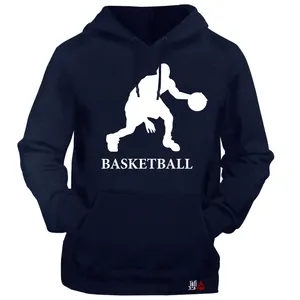 هودی مردانه مدل BASKETBALL کد T31 رنگ سرمه ای