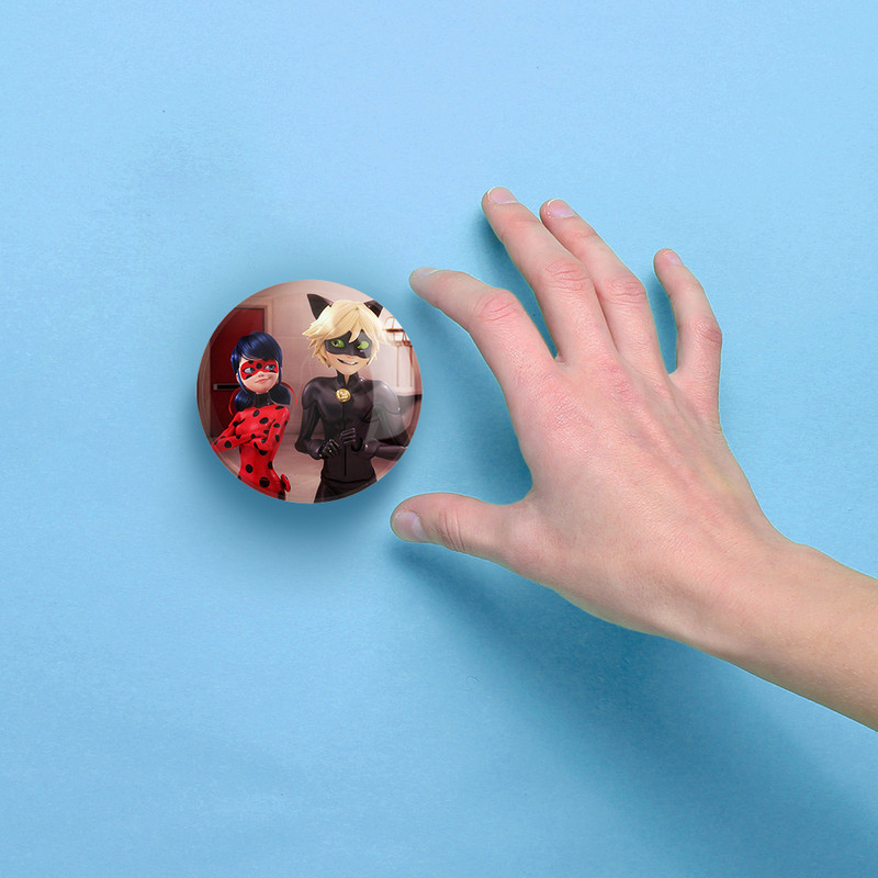 آینه جیبی خندالو مدل دختر کفشدوزکی و پسر گربه ای  کد 2819