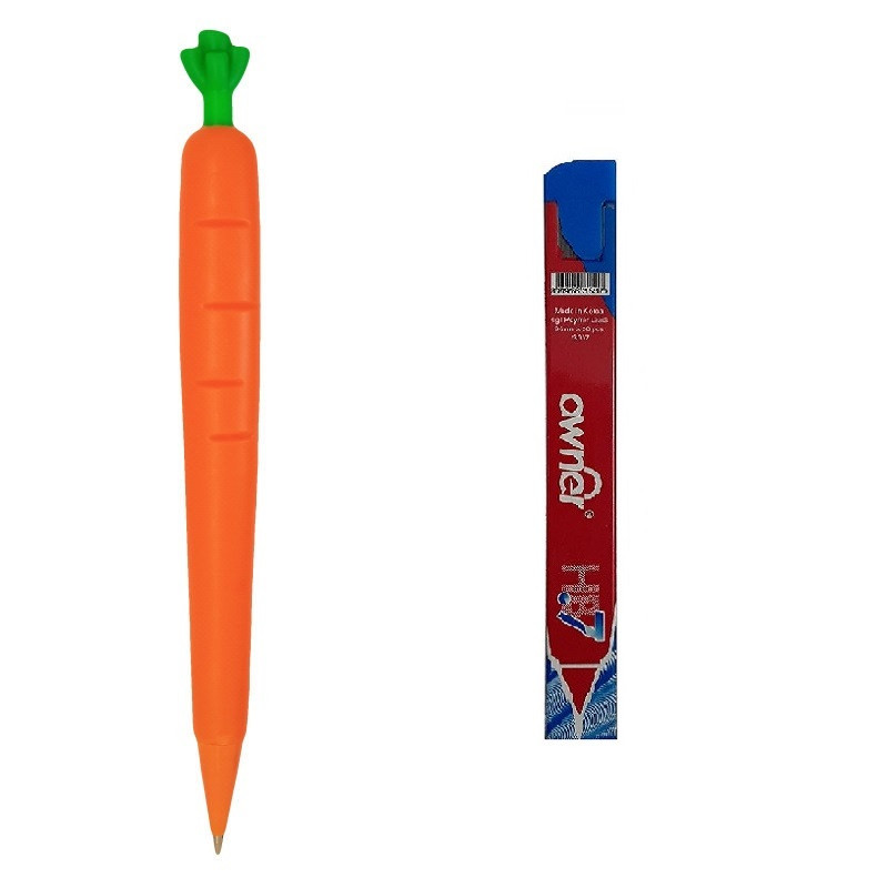 مداد نوکی 0.7 میلی متری مدل هویج به همراه نوک