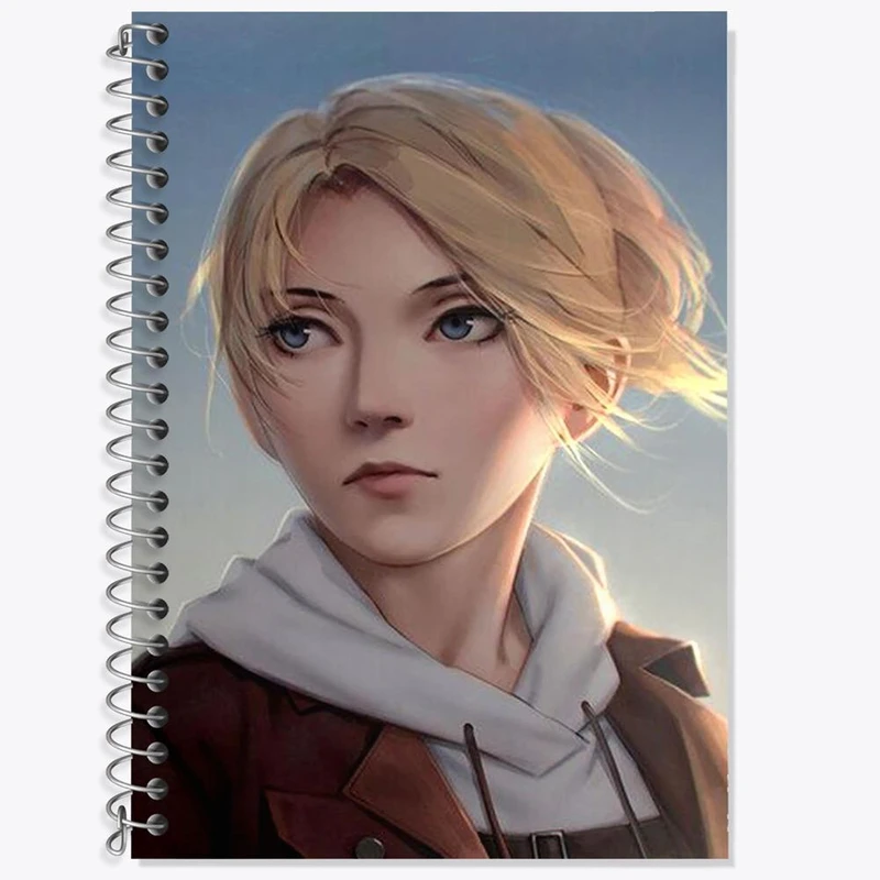 دفتر زبان 50 برگ خندالو مدل دو خط طرح آنی لئونهارت انیمه اتک آن تایتان Attack on Titan کد 10982
