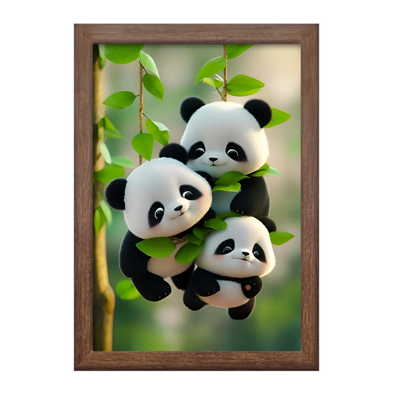 تابلو خندالو طرح بچه پانداهای کیوت کد F7850