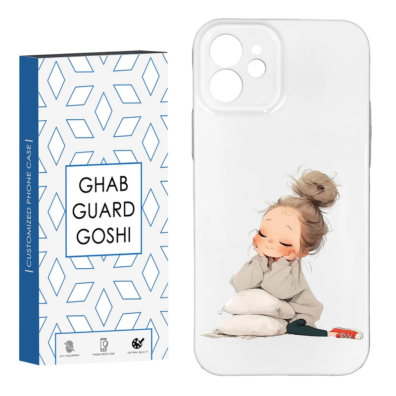 کاور قاب گارد گوشی طرح فانتزی دختر ملوس کدHARD-012 مناسب برای گوشی موبایل اپل IPHONE 12