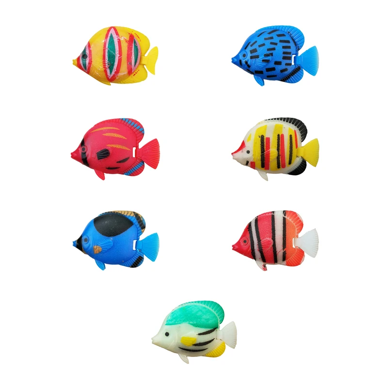 ماهی تزئینی آکواریوم مدل دم متحرک کد M05 مجموعه 7 عددی