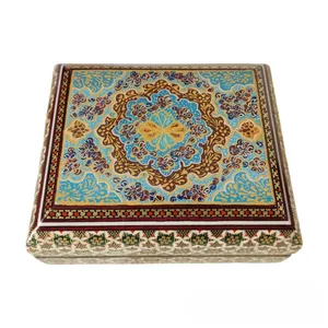 جعبه جواهرات خاتم کاری طرح تذهیب کد 05