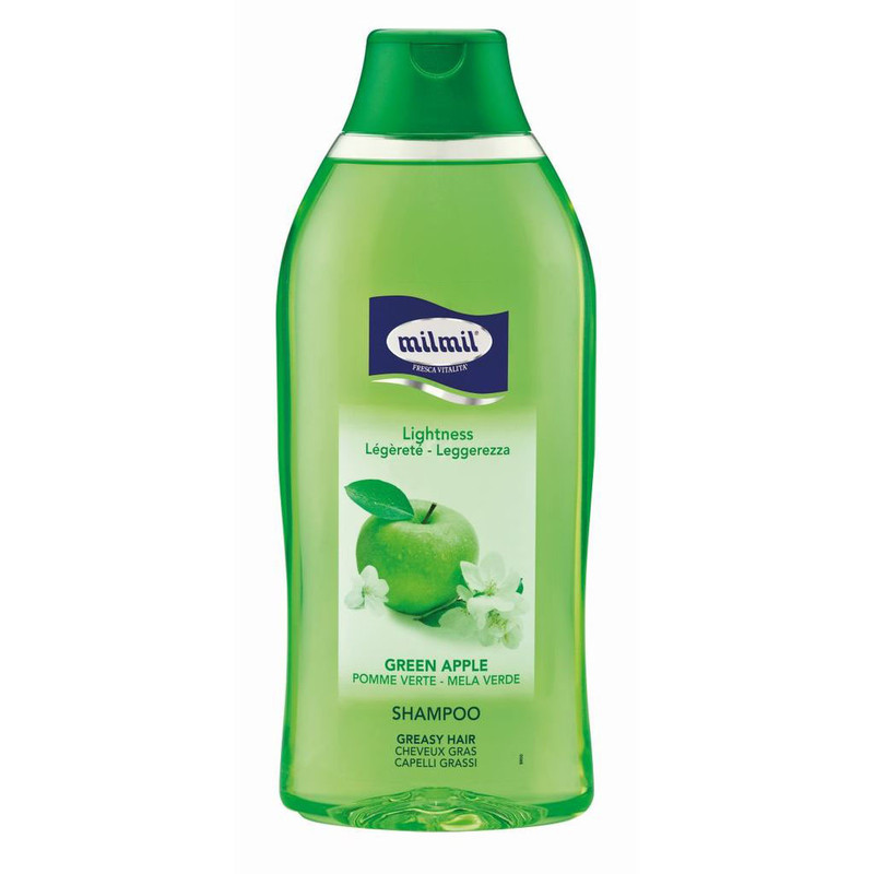شامپو و نرم کننده مو میل میل مدل Green Apple حجم 750 میلی لیتر