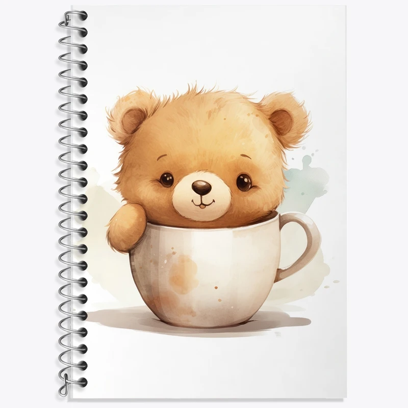 دفتر لغت 50 برگ خندالو طرح خرس کیوت کد F2712