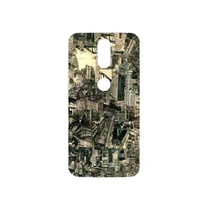MAHOOT Collage of Skyscraper Cover Sticker for Motorola Moto G4