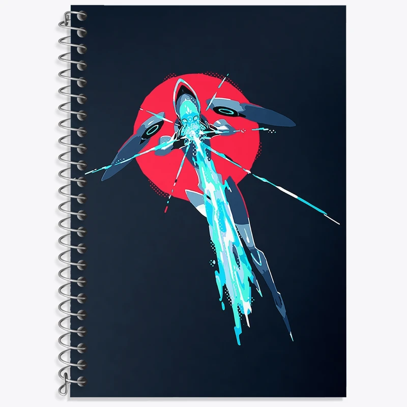 دفتر زبان 50 برگ خندالو مدل دو خط طرح بازی اورواچ (Overwatch) کد 31617