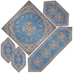 ست 5 تکه رومیزی ترمه مدل گوهر کد BU65