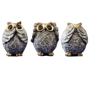 مجسمه طرح جغد کد ka04 مجموعه 3 عددی