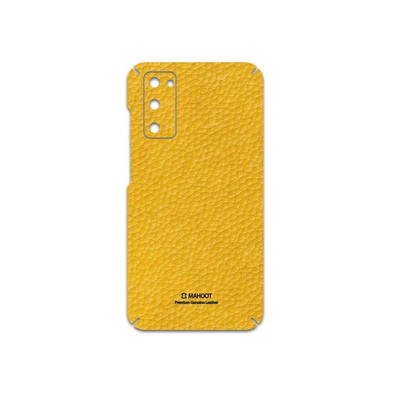 برچسب پوششی ماهوت مدل Mustard-Leather مناسب برای گوشی موبایل سامسونگ Galaxy S20 FE