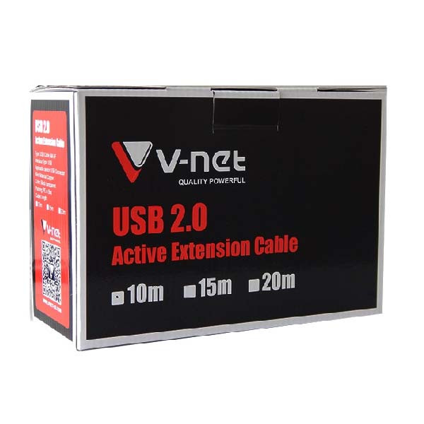 کابل افزایش طول USB 2.0 وی نت مدل V-CUE20250 طول 25 متر
