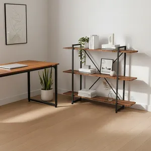 کتابخانه سه طبقه دیزم مدل مونتاژی LIB_100×100_BRN