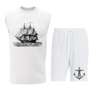 ست تاپ و شلوارک مردانه طرح کشتی مدل S132W