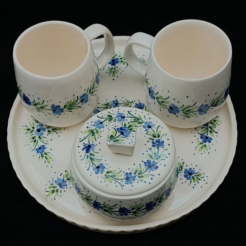 سرویس چای خوری سرامیکی ۴ تکه هیوا مدل نگار پیچک کد 21295252