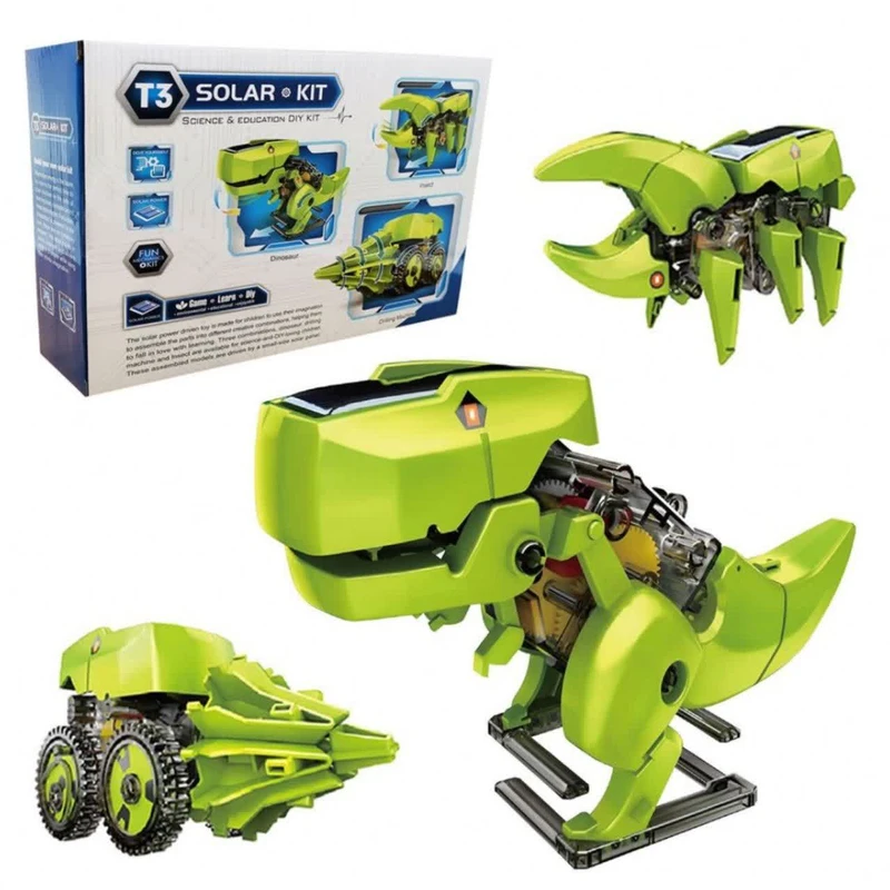 کیت آموزشی ناب سل مدل کیوت سان لایت ربات خورشیدی T3 کد T3 SOLAR KIT DINOSAUR 3IN1