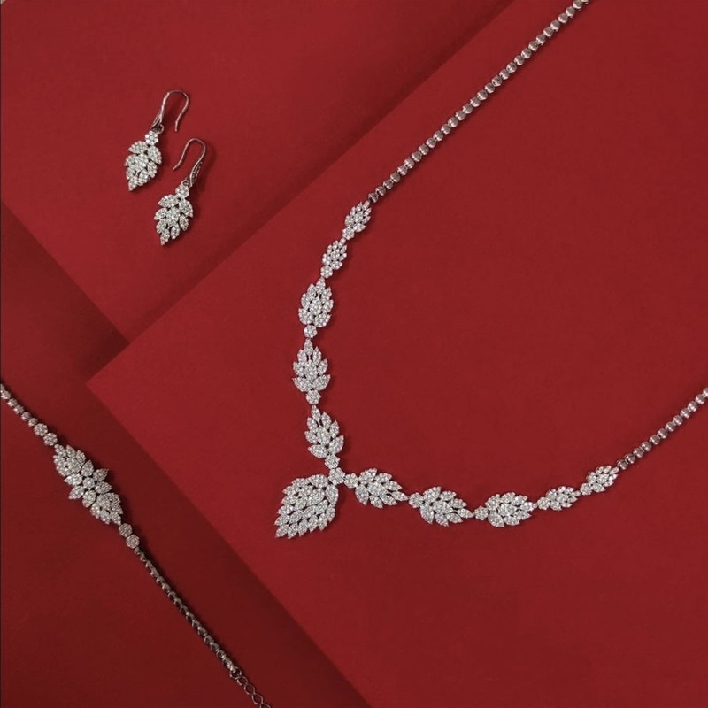 نیم ست نقره زنانه مدل خوشه ی گندم BARF3 نیم ست نقره زنانه مدل خوشه ی گندم BARF3