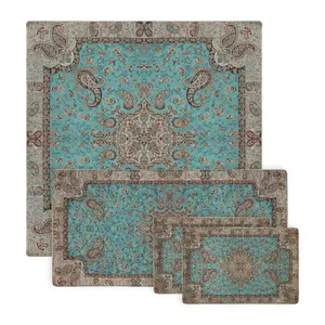 ست رومیزی ترمه 4 تکه طرح طوبی کد 302