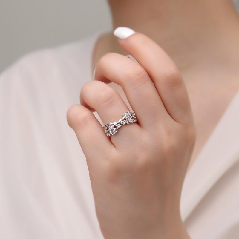 انگشتر نقره زنانه مدل RE E57