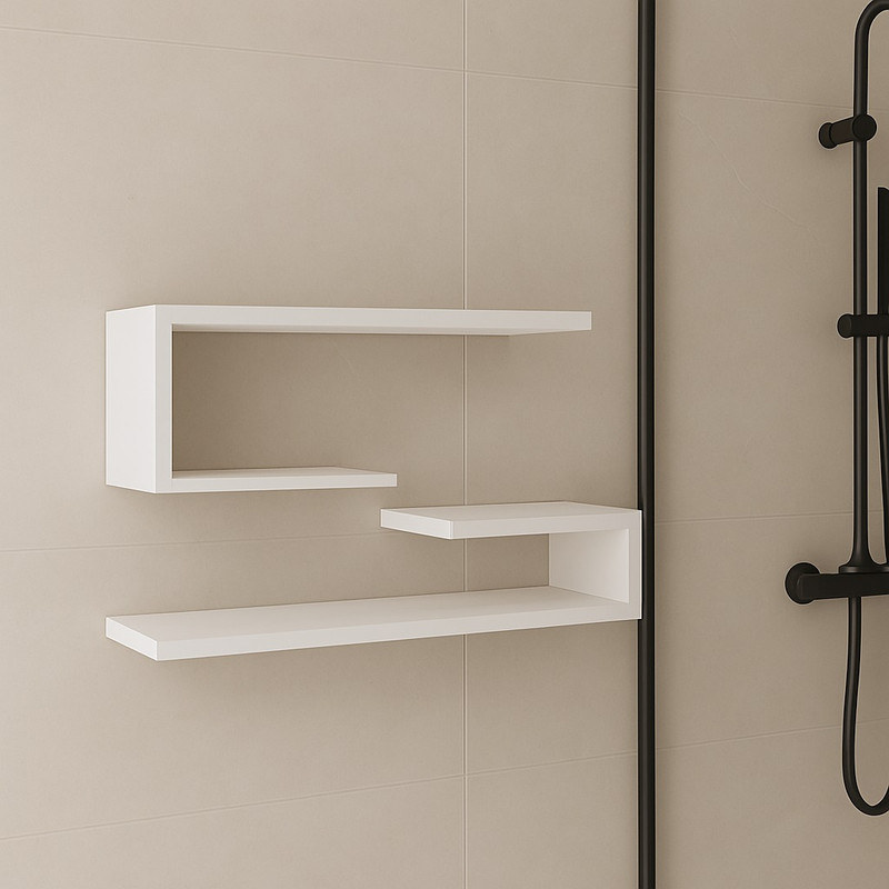 شلف دیواری سایا کابینت مدل ضدآب کد S108 بسته 2 عددی