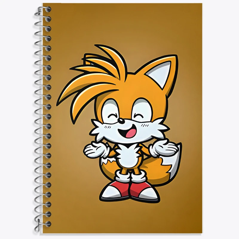 دفتر زبان 50 برگ خندالو مدل سه خط طرح سونیک تیلز کد N5957