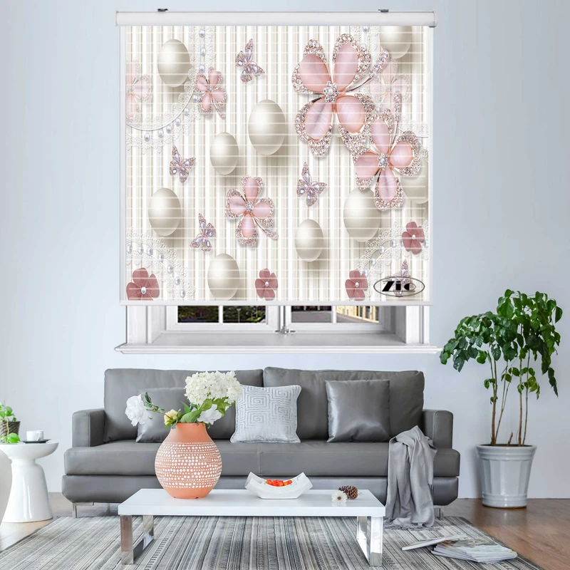 پرده زبرا زیو مدل 3D1078 سایز 150x150 سانتی متر