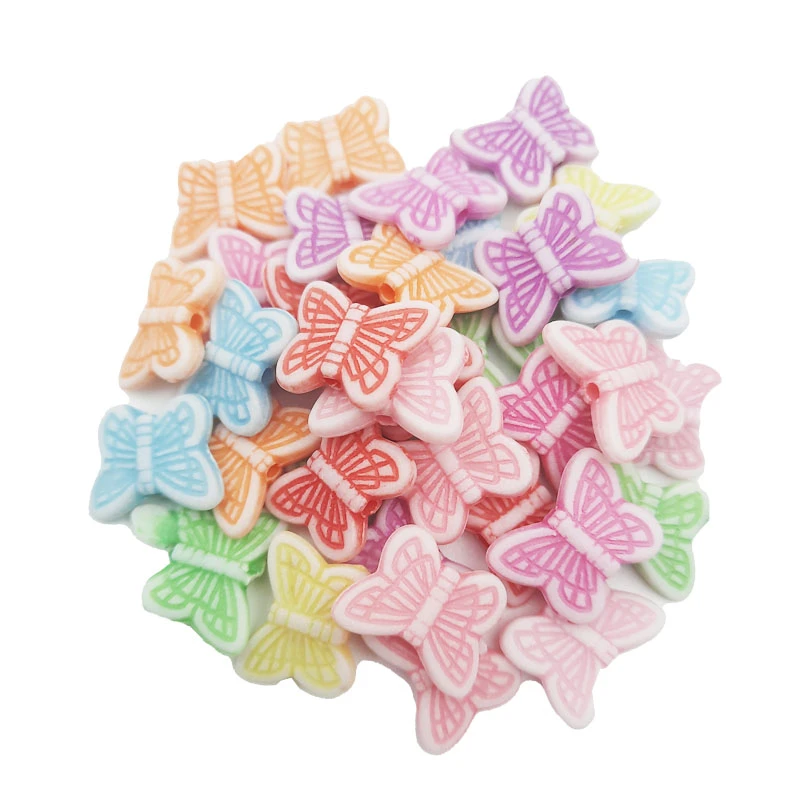 مهره دستبند طرح پروانه کد AD-PP17  مجموعه 40 عددی