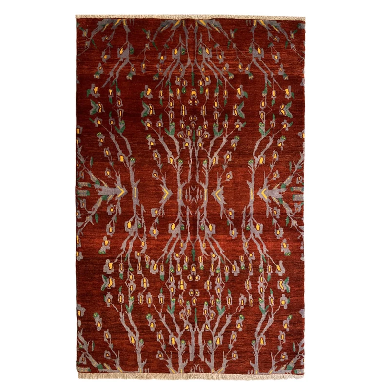 گبه دستبافت  قشقایی سه متری کد NKP.RJ0011 زمینه قرمز