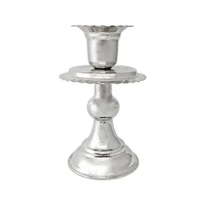 شمعدان مسی مدل پایه دار کروم کد ZH230.1