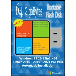 سیستم عامل Windows 11 10 X64 32 In 1 - Office 16-19-21 - Driver Pack نشر مایکروسافت 