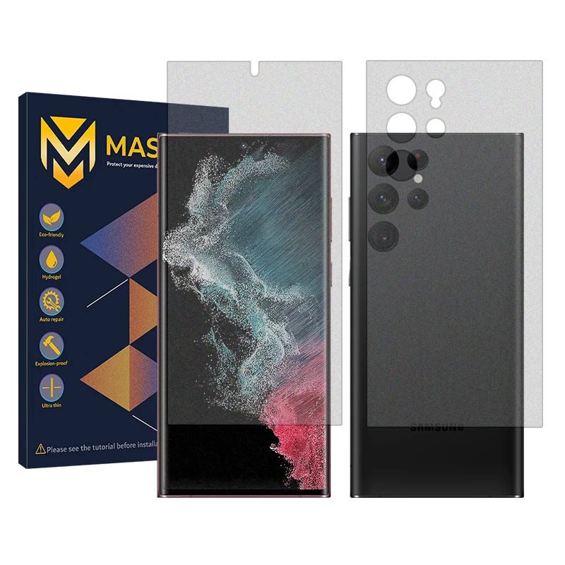 محافظ صفحه نمایش مات مستر مدل Resistant مناسب برای گوشی موبایل سامسونگ Galaxy S22 Ultra 5G به همراه محافظ پشت گوشی