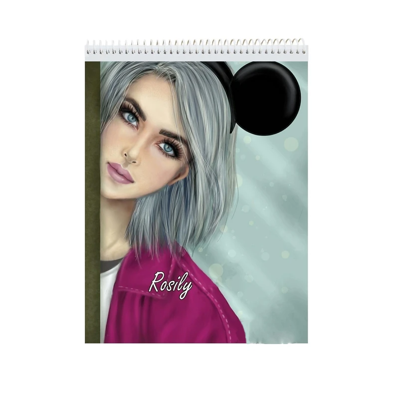 دفتر نقاشی 50 برگ نیکاد طرح دخترانه مدل Rosily کد A4