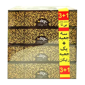دستمال کاغذی 100 برگ بی تا مدل BIT_paeez بسته 4 عددی