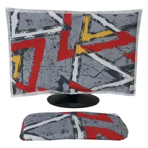 کاور مانیتور مدل مثلث کد 438 مناسب برای مانیتور 27 اینچ به همراه کاور کیبورد