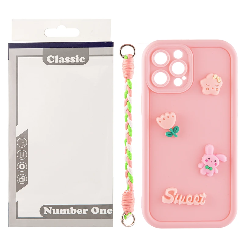 کاور کلاسیک مدل عروسکی طرح Sweet Mm کد KHO.826 مناسب برای گوشی موبایل اپل IPHONE 14 PRO MAX به همراه ست بند نگهدارنده