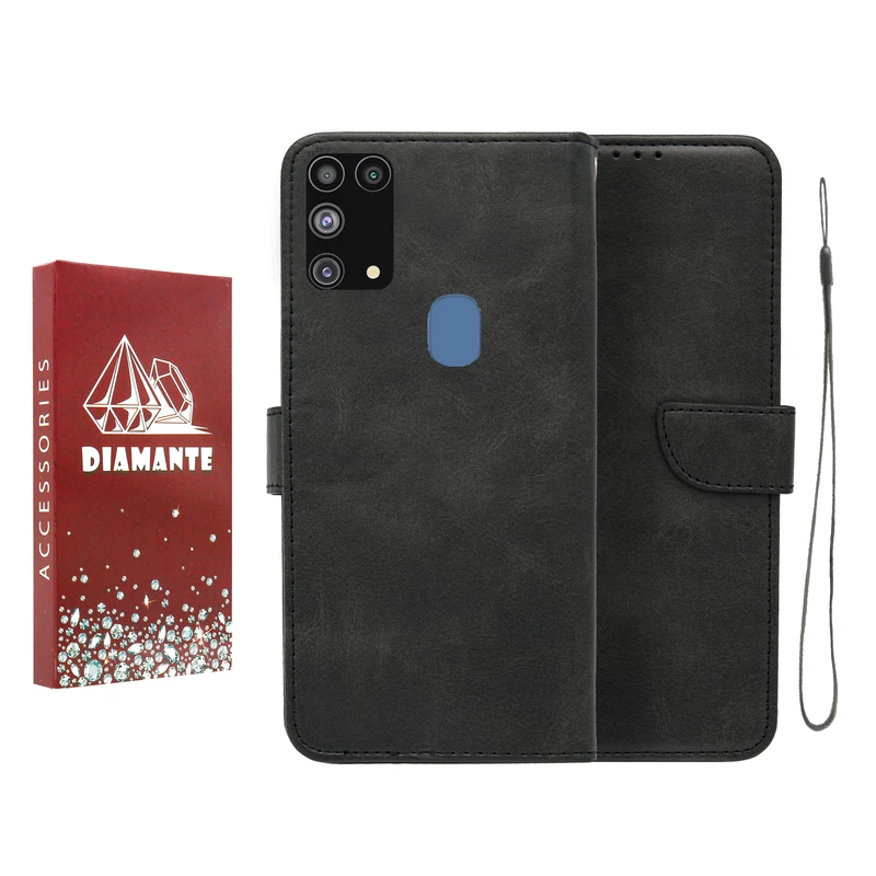 کیف کلاسوری دیامانته مدل Scusa Rd مناسب برای گوشی موبایل سامسونگ Galaxy M31 به همراه بند آویز