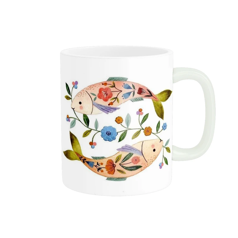 ماگ پاد آفرین طرح ماهی و گل کد 2315