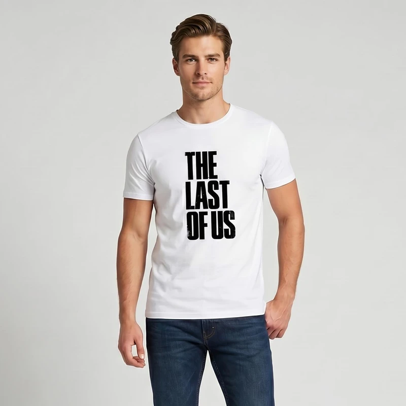 تیشرت آستین کوتاه مردانه طرح last of us کد T 271
