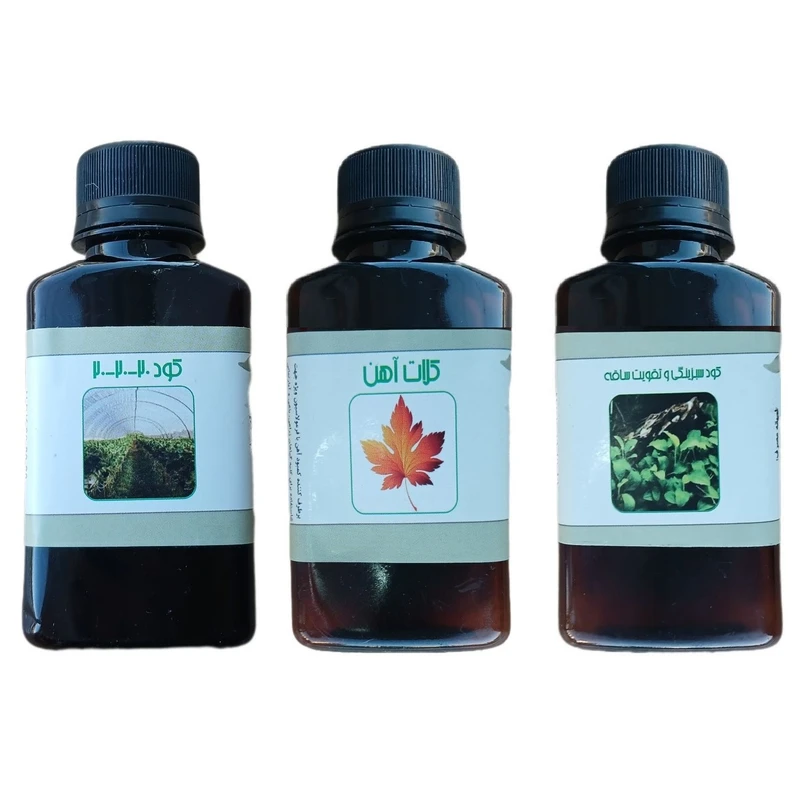 کود مایع کامل سه بیست و کود سبزینگی و تقویت ساقه و کلات آهن مدل life drop حجم 110 میلی لیتر بسته 3 عددی