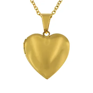 گردنبند زنانه داتینو مدل قاب عکس قلب ساده