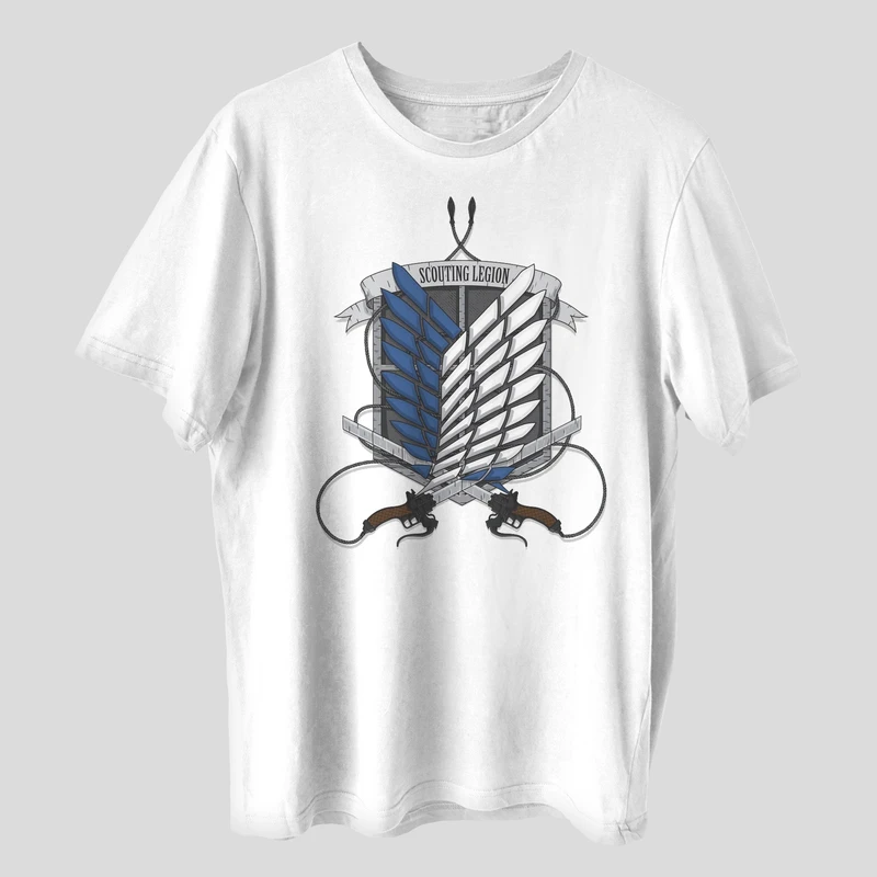 تی شرت آستین کوتاه مردانه مدل هنگ شناسایی اتک ان تایتان انیمه ای کد anm481