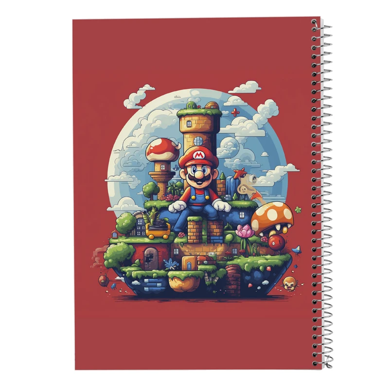 دفتر مشق 50 برگ مدوپد مدل سوپرماریو super mario کد DF2911