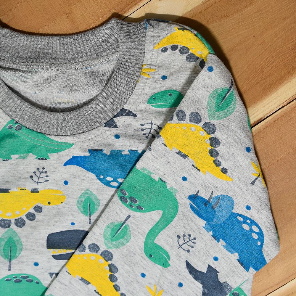 ست تی شرت و شلوار پسرانه دلنار گالری مدل دایناسور -  - 4