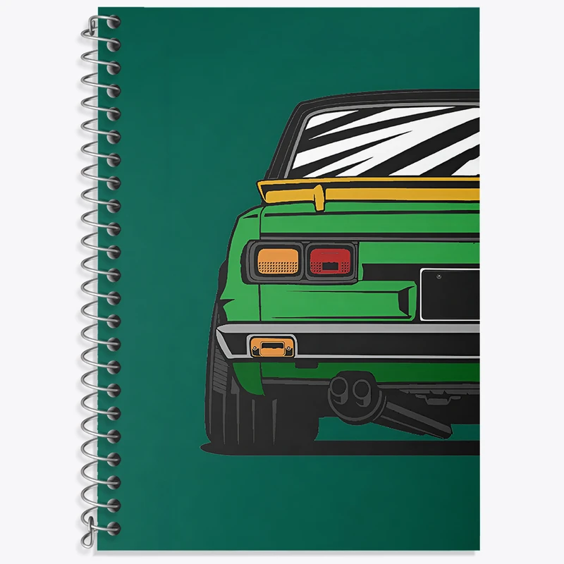 دفتر زبان 50 برگ خندالو مدل دو خط طرح ماشین اسپرت کد N2086