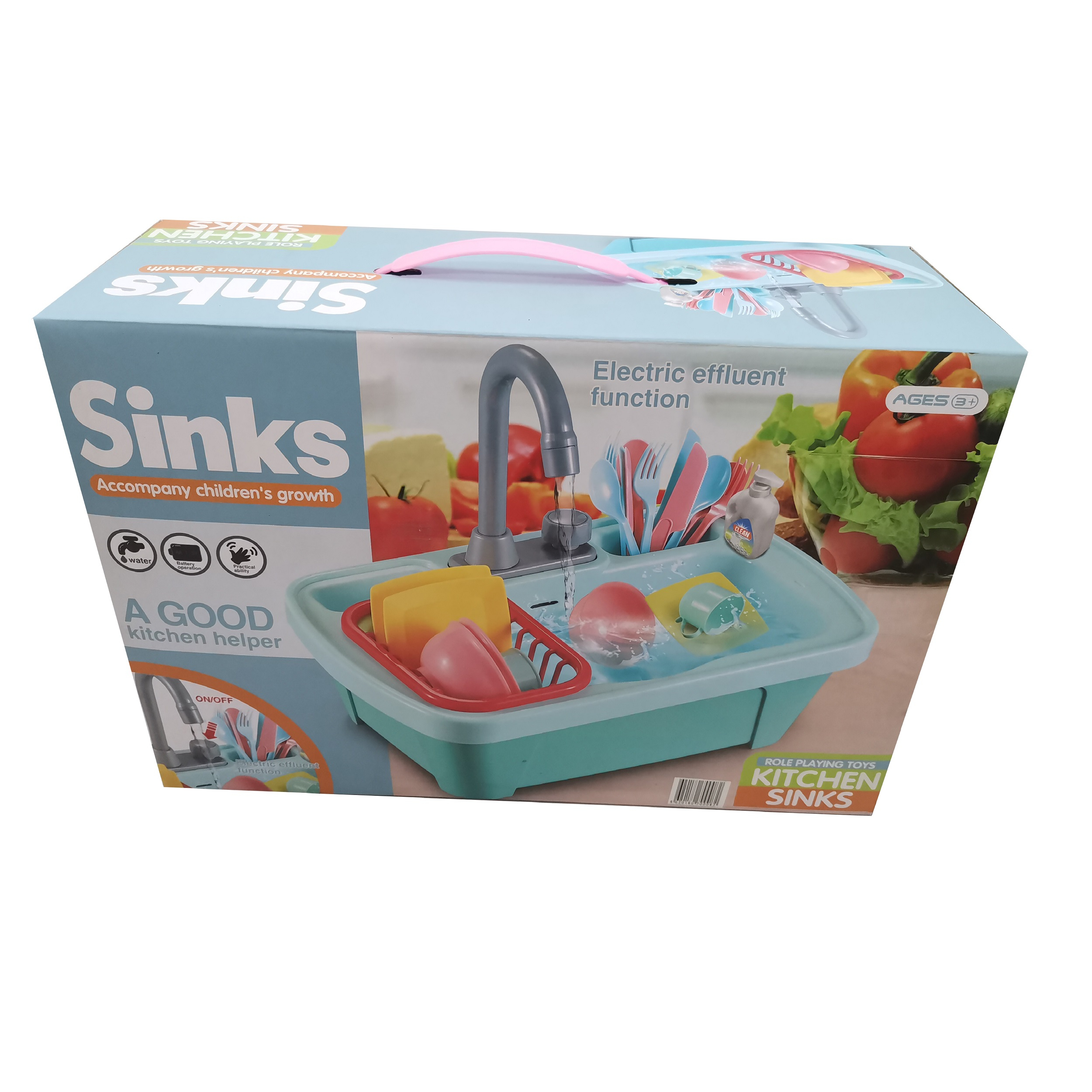 اسباب بازی سینک ظرفشویی مدل KITCHEN SINKS کد 86